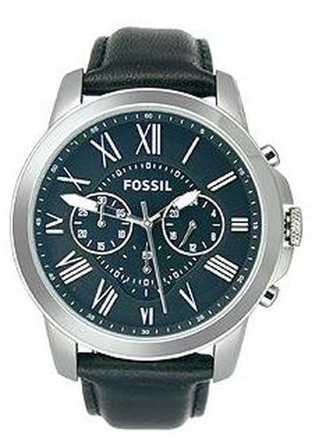 Alt view image 6 of 18 - Fossil Grant Black Dial Black Leather Mens Watch FS4812