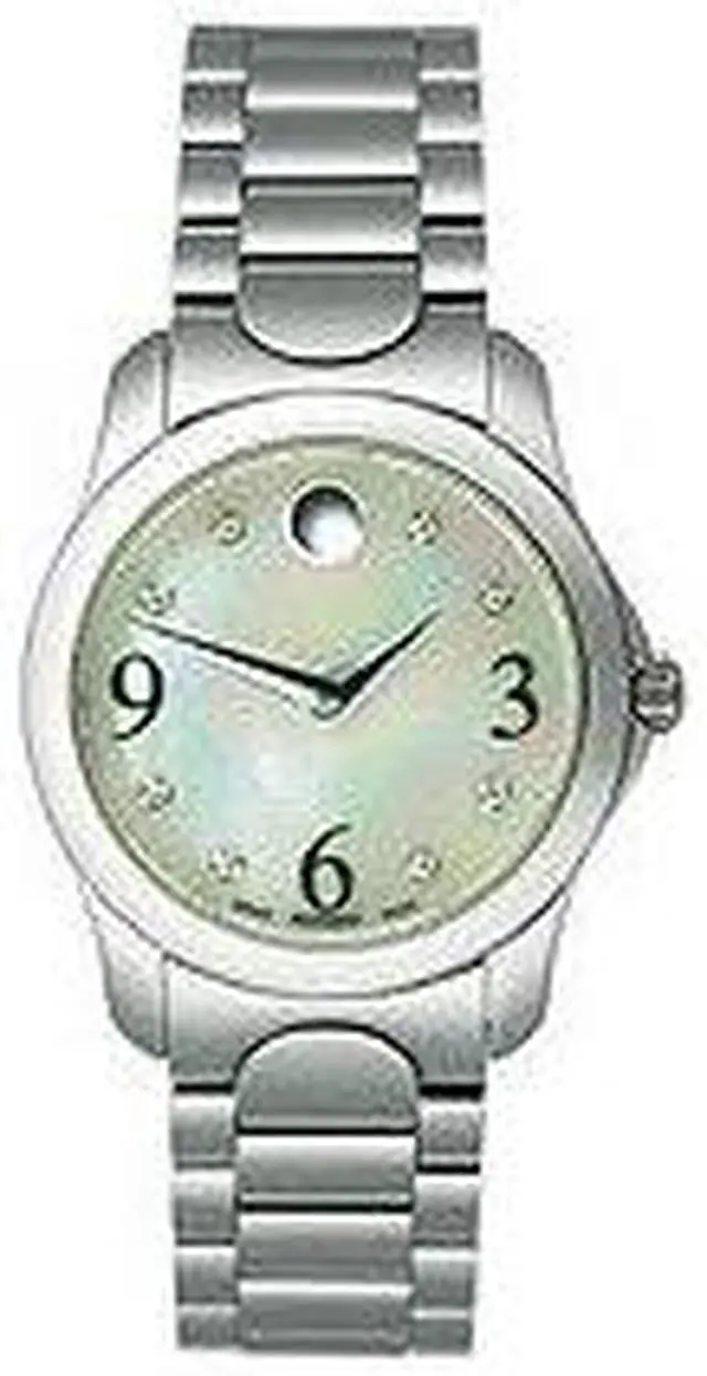 Alt view image 3 of 15 - Movado Diamond Mother of Pearl Dial Stainless Steel Ladies Watch 0606696