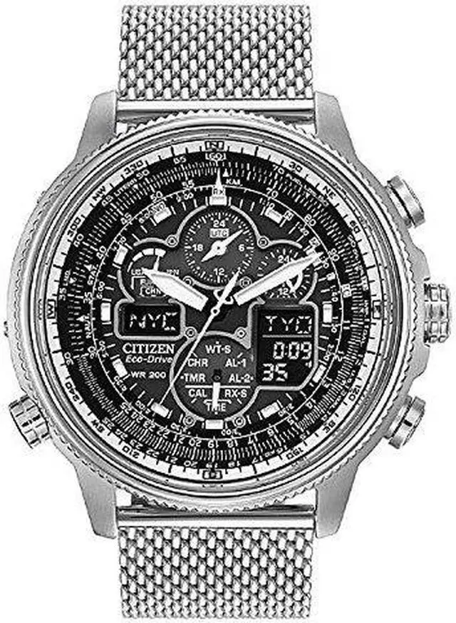 Alt view image 3 of 20 - Citizen Eco-Drive Navihawk A-T Mens Digital Chrono Watch JY8030-83E