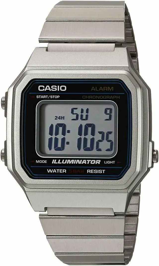 Alt view image 9 of 18 - Men's Casio Vintage Classic Metal Band Alarm Chronograph Watch B650WD-1A
