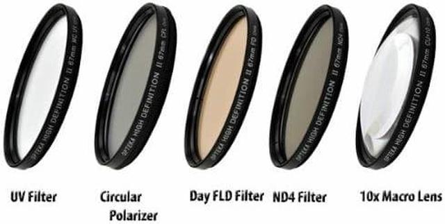 Opteka High Definition II Professional 5 Piece Filter Kit includes