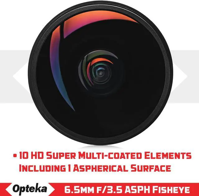 Alt view image 5 of 15 - Opteka 6.5mm f/3.5 Professional Ultra Wide Angle Aspherical Fisheye Lens for Canon EF-Mount EOS 90D, 80D, 77D, 70D, 60D, 50D, 7D, Rebel T8i, T7i, T7s, T6s, T6i, T6, T5i, T5, T4i, T3i, T3, T2i and SL3
