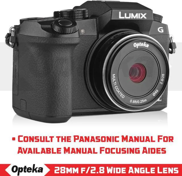 Alt view image 5 of 7 - Opteka 28mm f/2.8 HD MC Manual Focus Prime Lens for Panasonic Micro 4/3 Mount Digital Cameras