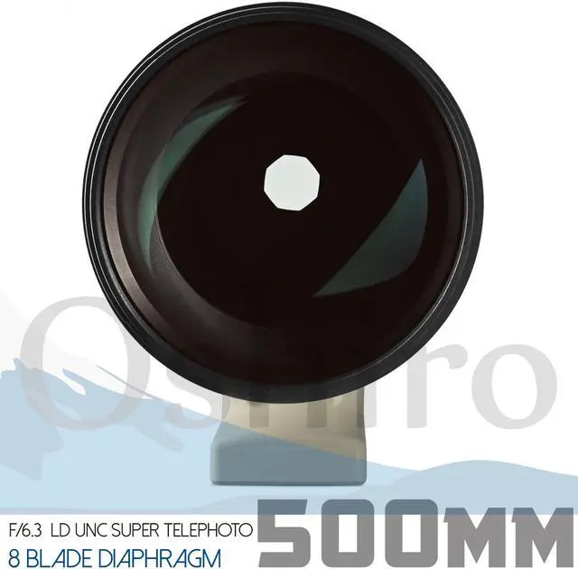 Alt view image 2 of 7 - Oshiro 500mm f/6.3 (with 2X- 1000mm) Manual Telephoto Lens for Canon EF EOS 90D, 80D, 77D, 70D, 60D, 60Da, 1Ds, Mark III II 7D, 6D, 5D, 5DS Rebel T8i, T7i, T7s, T7, T6s, T6i, T6, T5i, T5, SL3, SL2