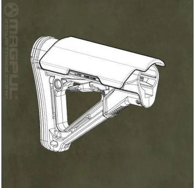 Alt view image 2 of 2 - Magpul .25" Cheek Riser Non .223 Rifles CTR/MOE Foliage Green MAG325-FOL