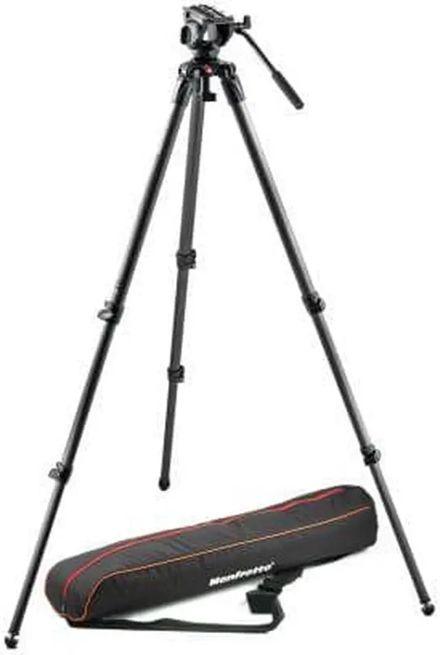 Alt view image 4 of 12 - Manfrotto MVH500AH Head with 755CX3 Legs and Bag