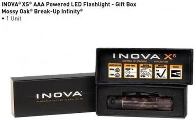 Alt view image 3 of 6 - Inova XS AAA LED Flashlight,80 Lumens,Mossy Oak
