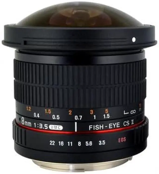 Alt view image 9 of 20 - Rokinon 8mm f/3.5 HD Fisheye Lens with Removable Hood for Canon EF