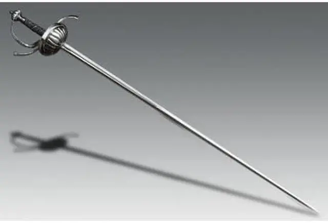 Alt view image 2 of 9 - COLDSTEEL 88CHR Cold Steel Cup Hilt Rapier Ribbed Shell Swept
