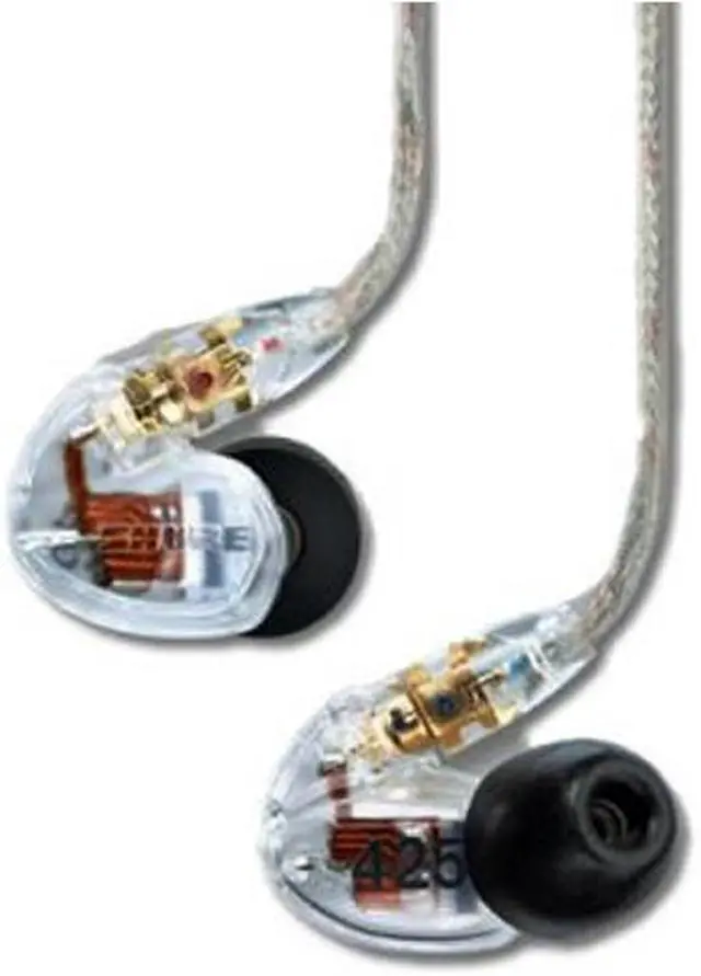Alt view image 2 of 20 - Shure SE425 Pro In-Ear Sound Isolating Dual Driver Earphones - Clear