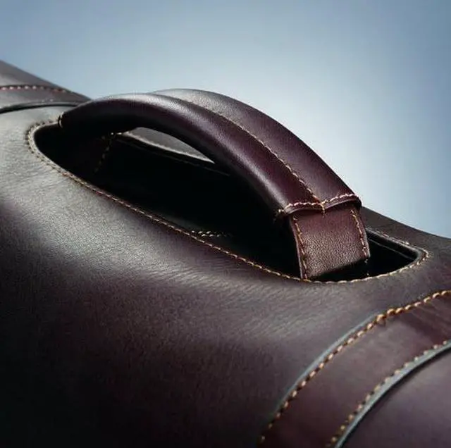 Alt view image 7 of 20 - Samsonite Columbian Leather Flapover Laptop Case
