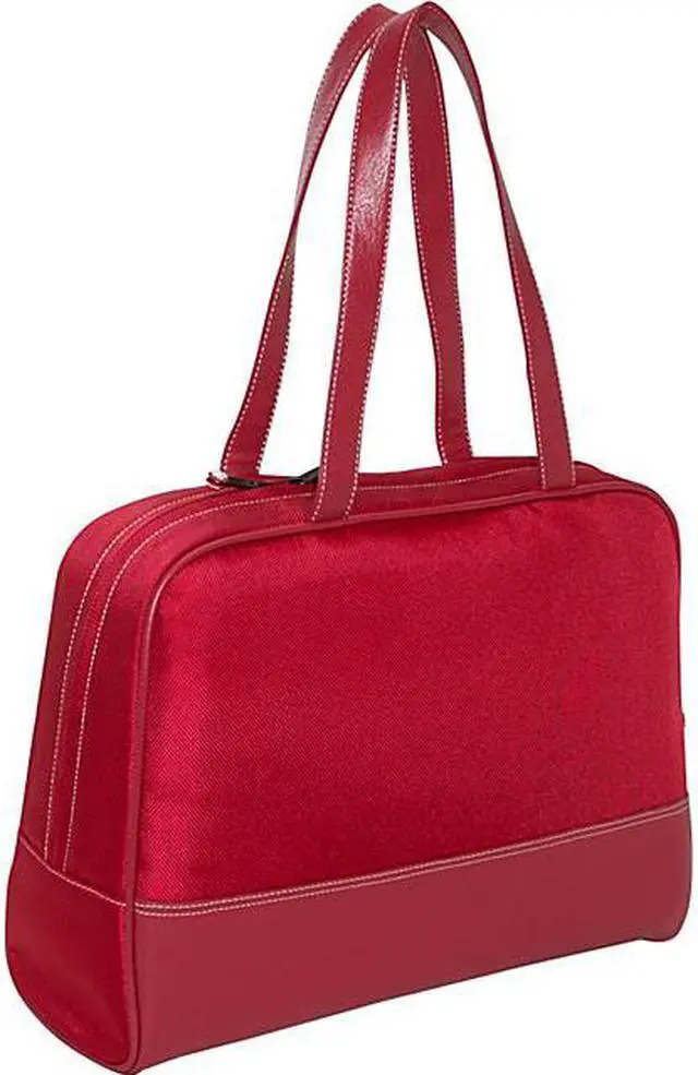 Alt view image 3 of 10 - Sumo - Women's 13.3" Ultrabook or 13" MacBook Laptop Purse - Red w/ White Stitching