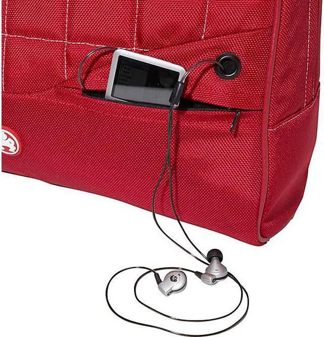 Alt view image 4 of 10 - Sumo - Women's 13.3" Ultrabook or 13" MacBook Laptop Purse - Red w/ White Stitching