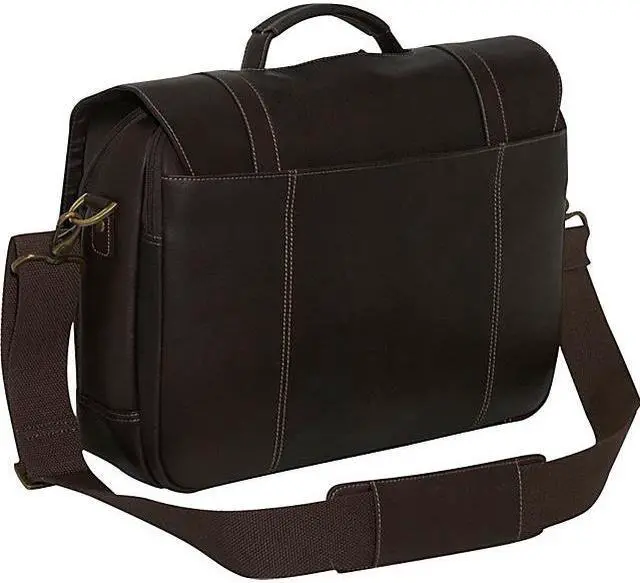 Alt view image 2 of 20 - Samsonite Columbian Leather Flapover Laptop Case