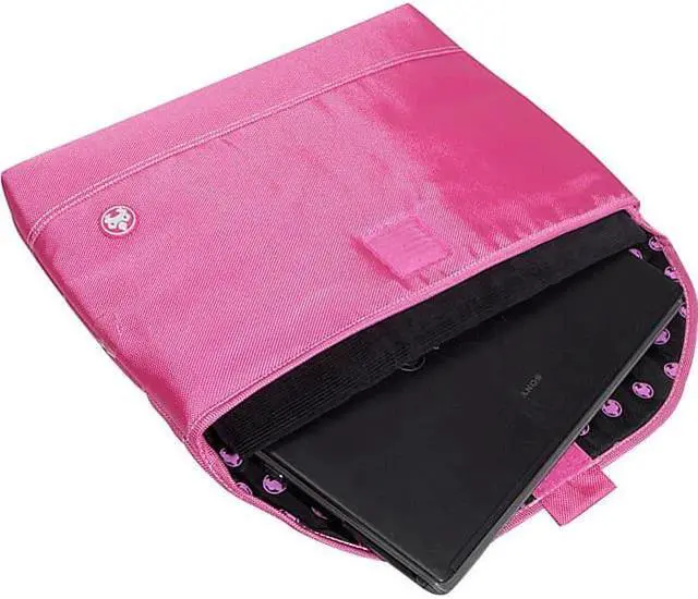 Alt view image 2 of 7 - Sumo - MacBook 15" Nylon Sleeve - Pink w/White Stitching