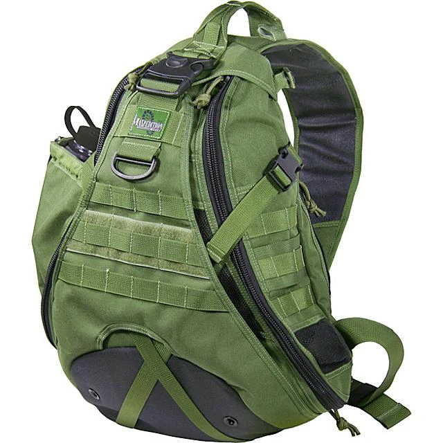Alt view image 5 of 13 - Maxpedition 0410G Monsoon Gearslinger Bag 14"x6"x20" - Olive Drab Nylon