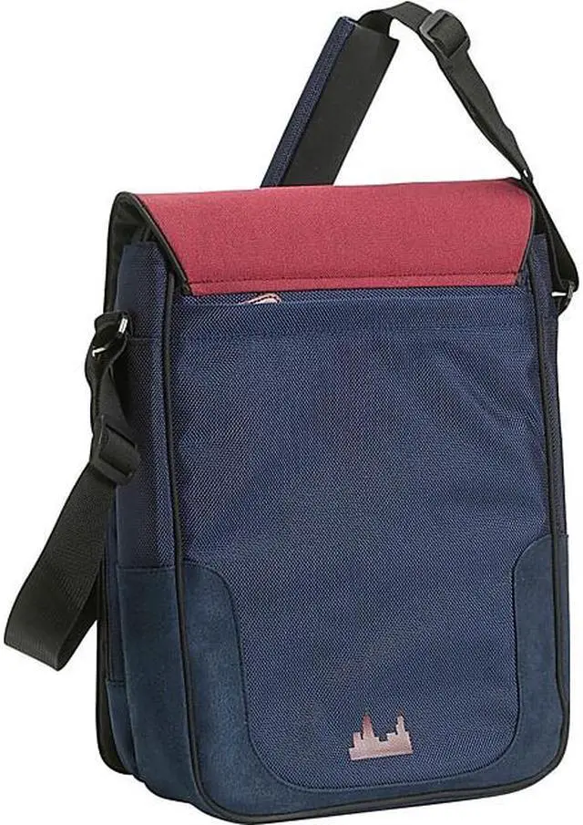 Alt view image 8 of 15 - Dig Stadium 14.1" Ultrabook or 15" MacBook Messenger Bag - Navy