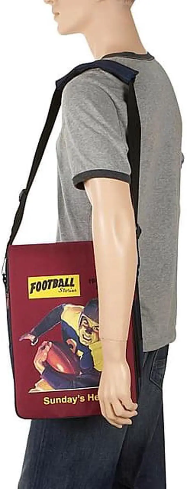Alt view image 11 of 15 - Dig Stadium 14.1" Ultrabook or 15" MacBook Messenger Bag - Navy