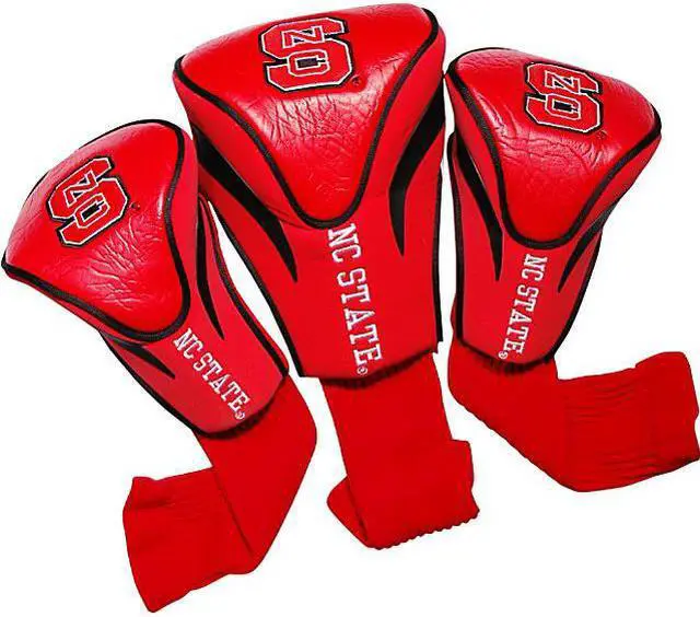 Alt view image 3 of 5 - Team Golf 22694 North Carolina State University 3 Pack Contour Fit Headcover