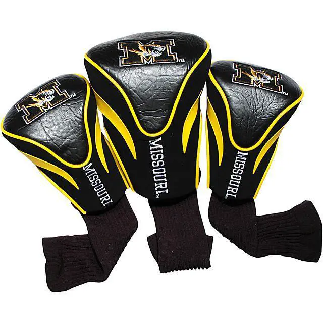 Alt view image 2 of 7 - Team Golf 24994 Missouri Tigers 3 Pack Contour Fit Headcover