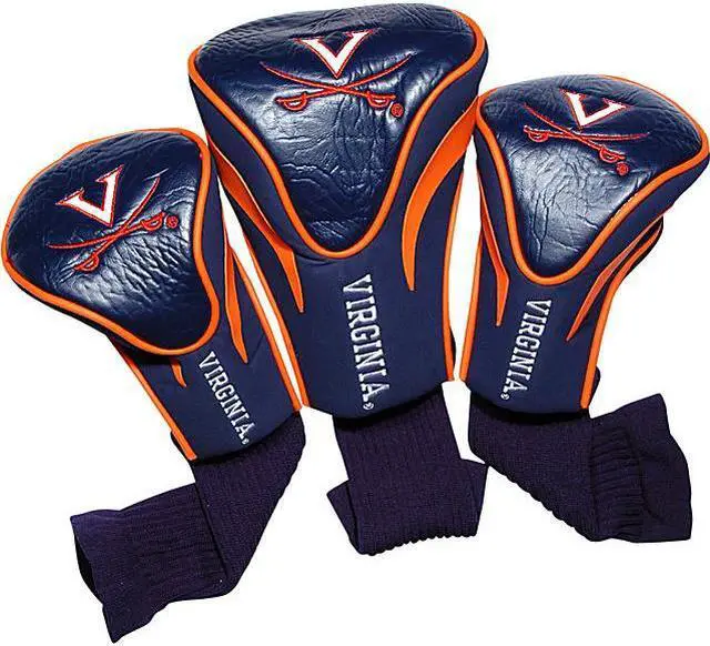 Alt view image 2 of 7 - Team Golf 25494 University of Virginia 3 Pack Contour Fit Headcover