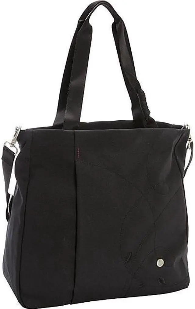 Main image of Haiku Women's Journey Eco Shopper Tote Shoulder Bag Purse Black w/ Plum Stitch