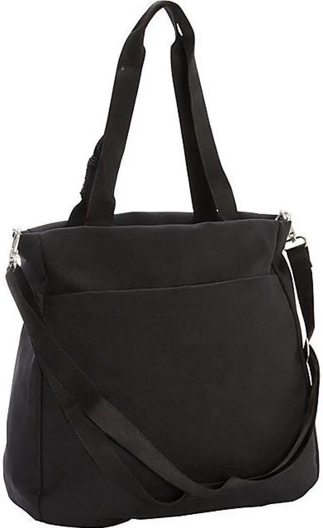 Alt view image 3 of 10 - Haiku Women's Journey Eco Shopper Tote Shoulder Bag Purse Black w/ Plum Stitch
