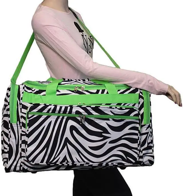 Alt view image 4 of 5 - World Traveler Zebra 22in. Travel Duffle Bag