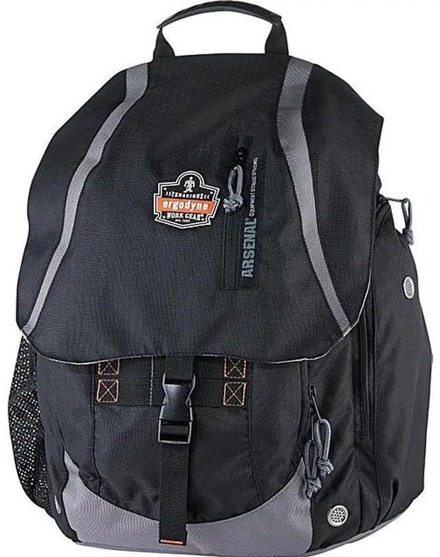 Alt view image 2 of 9 - Ergodyne 13043 Arsenal 5143 General Duty Gear Backpack - 8 x 15 x 19 - Black