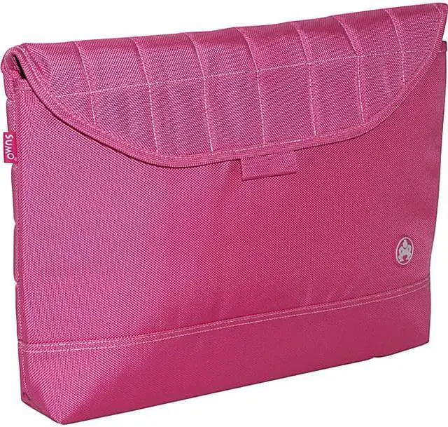 Alt view image 6 of 7 - Sumo - MacBook 15" Nylon Sleeve - Pink w/White Stitching