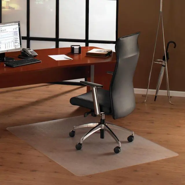 Alt view image 8 of 20 - Floortex Cleartex Ultimat Polycarbonate Chair Mat for Hard Floors 48 x 53 Clear