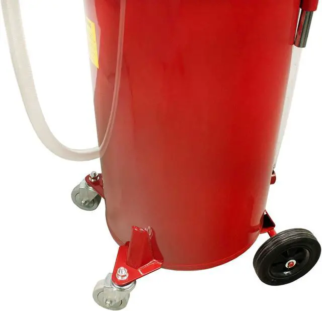 Alt view image 6 of 7 - Dragway Tools Portable Industrial 18 Gallon Oil Waste Drain Tank Pan for Lift Jack Hoist Shop Crane Air Operated Drainer