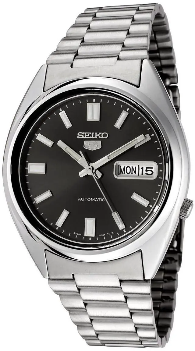 Alt view image 2 of 8 - Seiko Men's Automatic Charcoal Dial Stainless Steel
