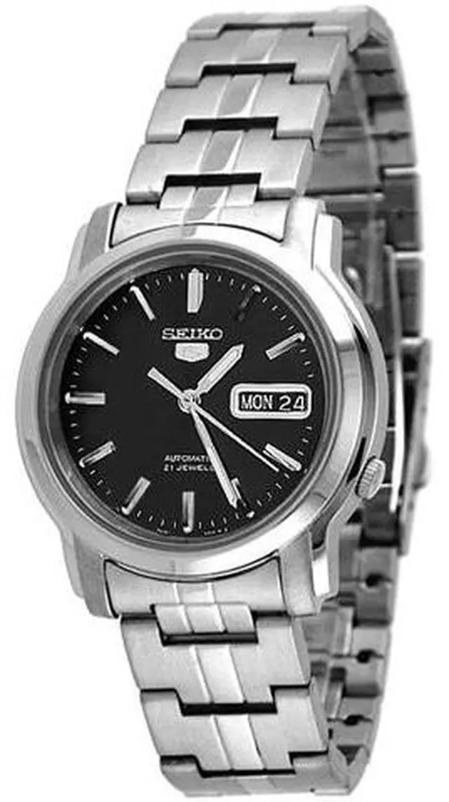 Main image of Seiko 5 Automatic Black Dial Stainless Steel Mens Watch SNKK71