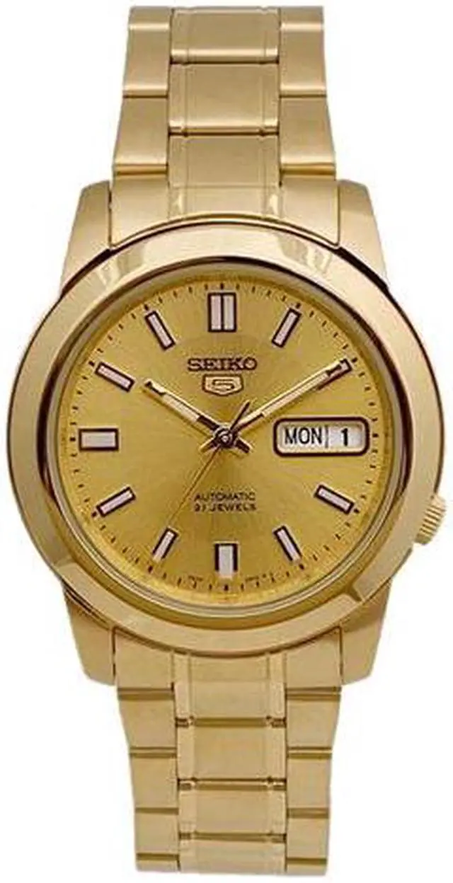 Main image of Seiko SNKK20 Mens Watch Gold Tone Seiko 5 Automatic