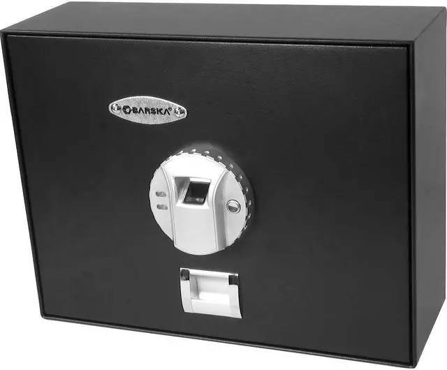 Alt view image 8 of 19 - Barska Top Opening Biometric Safe Black Top Opening Biometric Drawer Safe