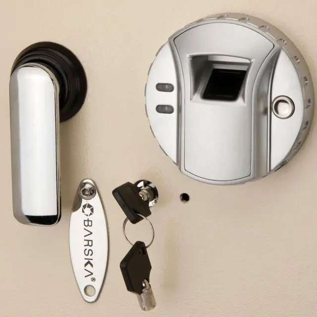 Alt view image 9 of 12 - Barska AX12408 Large Biometric Wall safe, cream color