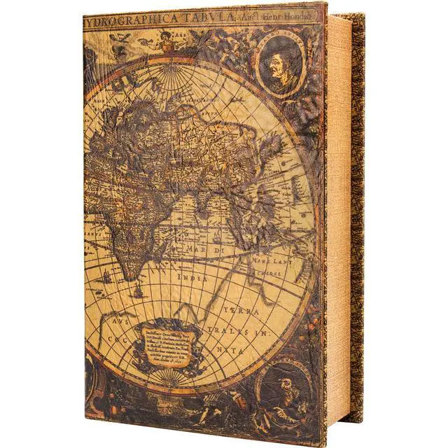 Alt view image 10 of 20 - Barska CB12480 Antique Map Diversion Book Lock Box
