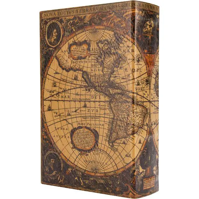 Alt view image 11 of 20 - Barska CB12480 Antique Map Diversion Book Lock Box