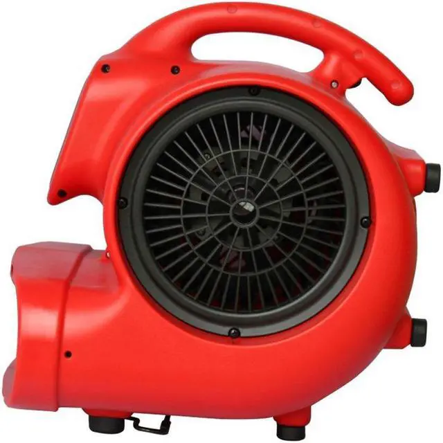 Alt view image 3 of 7 - XPOWER X-600A 1/3 HP 3.8 Amp 2400 CFM 3 Speed Air Mover with GFCI Outlets Red