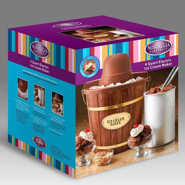 Alt view image 6 of 11 - Nostalgia Old Fashioned Ice Cream Maker ICMW400