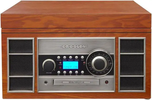 Alt view image 11 of 17 - Crosley Radio CR2413A-PA Memory Master II CD Recorder/USB (Paprika)