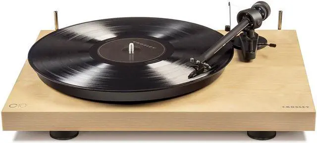 Main image of Crosley C10A-NA 2-Speed Pro-Ject Tone Arm Manual Belt Driven Turntable - Natural