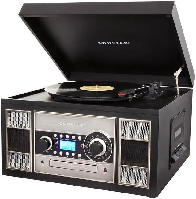 Alt view image 13 of 20 - Crosley Radio CR2413A-BK Memory Master II CD Recorder/USB (Black)