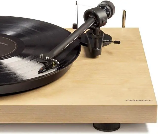 Alt view image 7 of 10 - Crosley C10A-NA 2-Speed Pro-Ject Tone Arm Manual Belt Driven Turntable - Natural