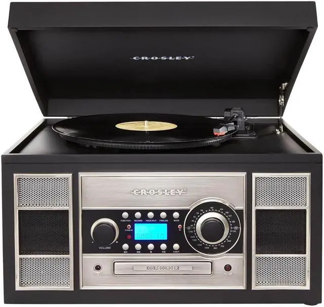 Alt view image 12 of 20 - Crosley Radio CR2413A-BK Memory Master II CD Recorder/USB (Black)
