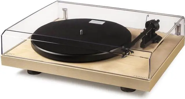Alt view image 4 of 10 - Crosley C10A-NA 2-Speed Pro-Ject Tone Arm Manual Belt Driven Turntable - Natural