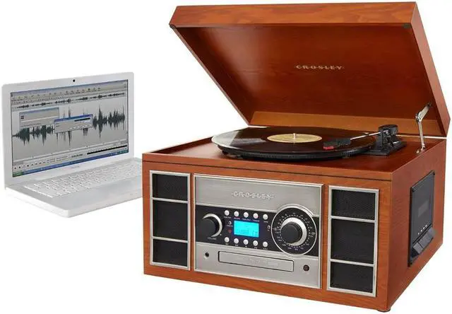 Alt view image 15 of 17 - Crosley Radio CR2413A-PA Memory Master II CD Recorder/USB (Paprika)