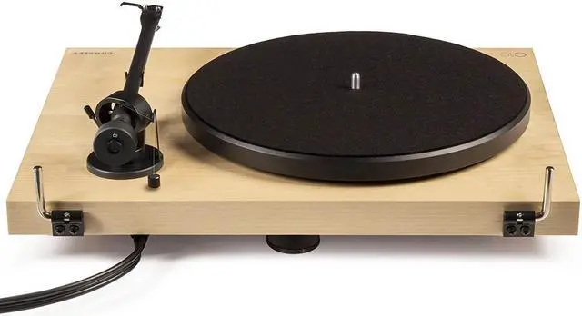 Alt view image 3 of 10 - Crosley C10A-NA 2-Speed Pro-Ject Tone Arm Manual Belt Driven Turntable - Natural
