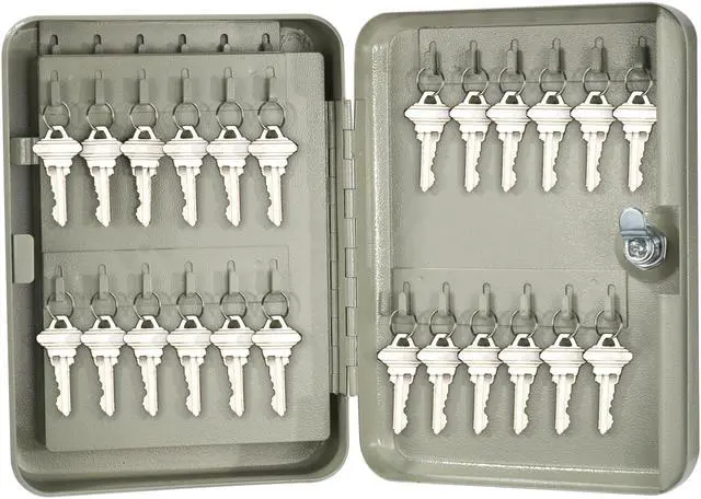 Alt view image 4 of 20 - Barska Key Cabinet, Wall Mount, 48 Keys Matte Steel AX11692